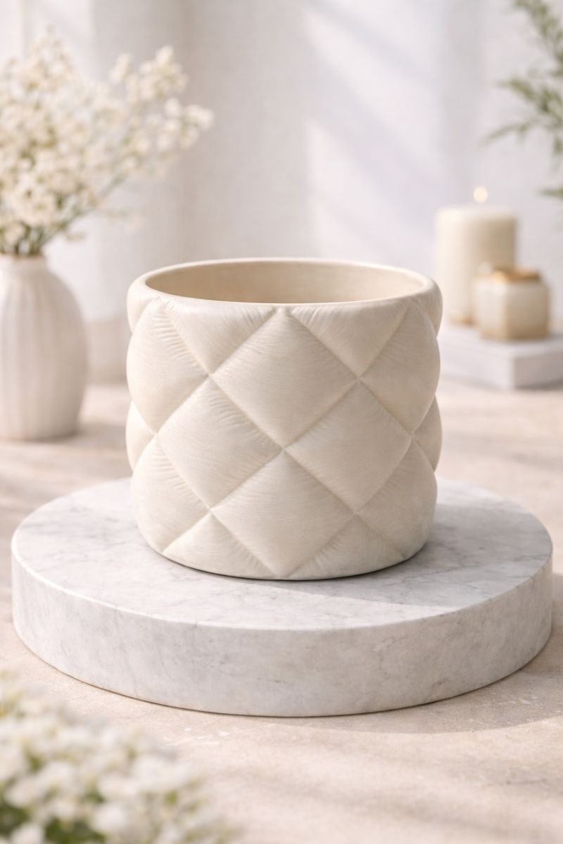 Vaso Contenitore Design Quilted - 100% PLA Ecosostenibile